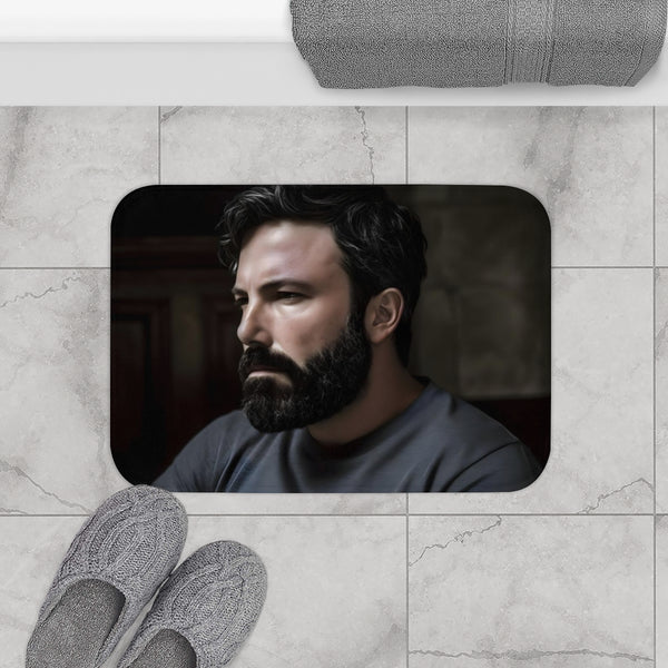 Ben Affleck — Non-Slip Bath Mat — Bathroom Floor Lifestyle View