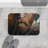 Ben Kenobi Painting — 61×43 Memory Foam Bath Mat — Modern Bathroom Floor Lifestyle View