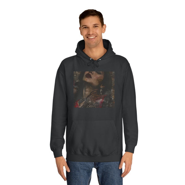 Lola Beltran Classic Vintage Portrait — Heavyweight Graphic Hoodie — Model Streetwear Fit View