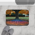 Binary Tree with Rainbow Roots — Memory Foam Bath Mat — Modern Bathroom Floor Lifestyle View