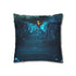 Bioluminescent Vines on a Ghost Bridge — 40×40 Cushion Cover — Sofa & Living Room Lifestyle View