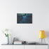 Bioluminescent Vines on Ghost Bridge — Stretched Canvas Wall Art — Living Room Wall Lifestyle View