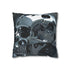 Biomechanical Skull with Chrome Textures — 40×40 Cushion Cover — Front 40×40 cm Square Cushion View