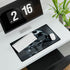 Biomechanical Skull with Chrome Textures — XXL Gaming Desk Mat — Gaming & Workspace Desk Setup View