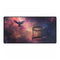 Bird Cage Floating Above Galaxy — XL & XXL Desk Mat — Full Top-Down Artwork View
