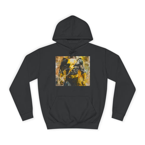Black Adam Graphic Unisex College Hoodie - Jet Black Front