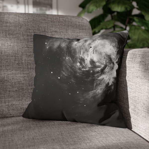 Black Hole Pulling in Stardust (Edition III) — Double-Sided Cushion Cover — Sofa & Armchair Living Room Lifestyle View