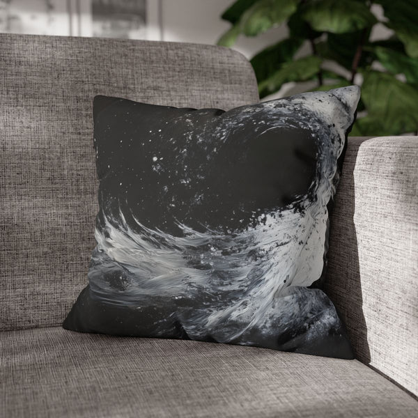 Black Hole Pulling in Stardust (Edition V) — Double-Sided Cushion Cover — Sofa & Armchair Living Room Lifestyle View
