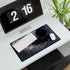 Black Hole Pulling in Stardust — XL Gaming Desk Mat — Gaming & Workspace Desk Setup View