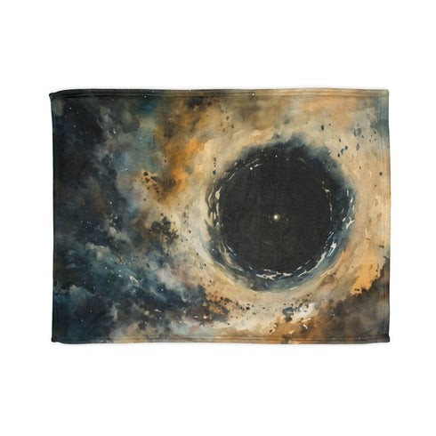 Black Hole Space — 50×60 Plush Throw Blanket — Full Flat Artwork View