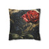 Blossoming Rose in Zero Gravity — 40×40 Cushion Cover — Front 40×40 cm Square Cushion View