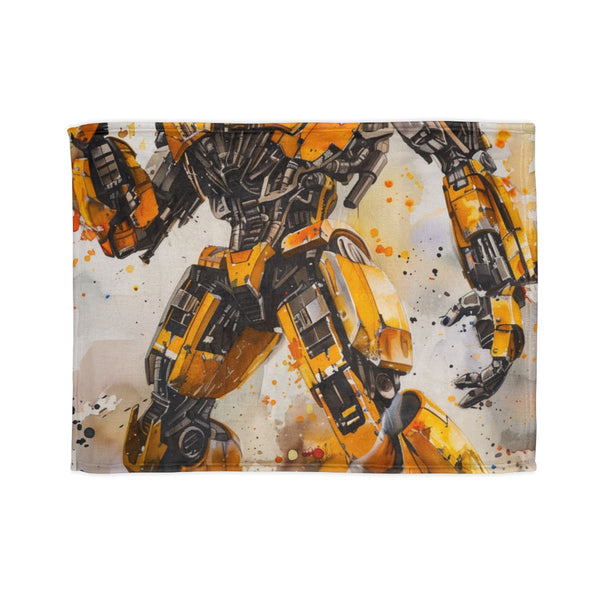 Bumblebee Transformers — Plush Fleece Throw Blanket — Full Spread Plush Fleece Artwork View