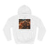 Bustling Asian Night Market Stalls Lanterns Graphic Unisex College Hoodie - Arctic White Front
