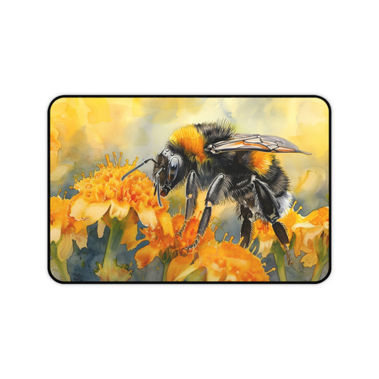 Buzz-Worthy Bumblebee Watercolor Desk Mat