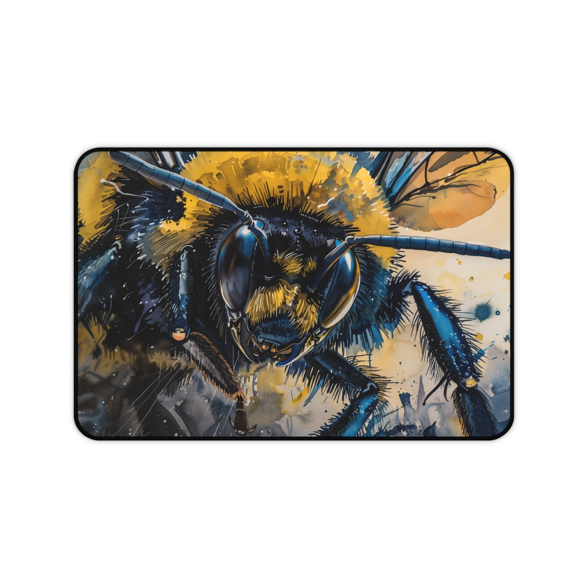 Buzzing Bumblebee Watercolor Desk Mat