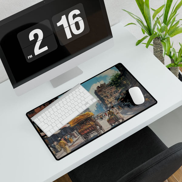 Calcutta West Bengal Major Metropolises New Market (Edition III) — XXL Gaming Desk Mat — Gaming & Workspace Desk Setup View