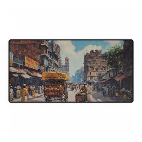 Calcutta West Bengal Major Metropolises New Market (Edition III) — XXL Gaming Desk Mat — Full Top-Down Artwork View