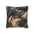 Calligraphy Strokes Pattern — Faux Suede Cushion Cover — Front 40×40 cm Square Cushion View