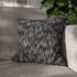 Japanese Sumi-e Ink Calligraphy Pattern — Faux Suede Cushion Cover — Sofa & Living Room Lifestyle View