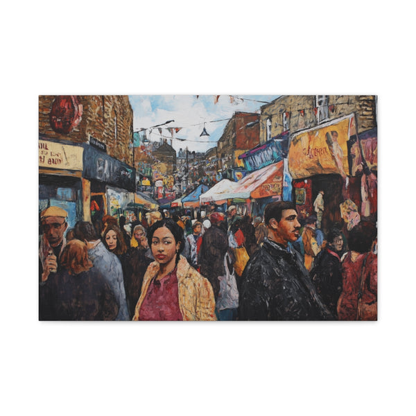 Camden Market London Painting — 24×16 Canvas Wall Art — Front Gallery-Wrapped Canvas View