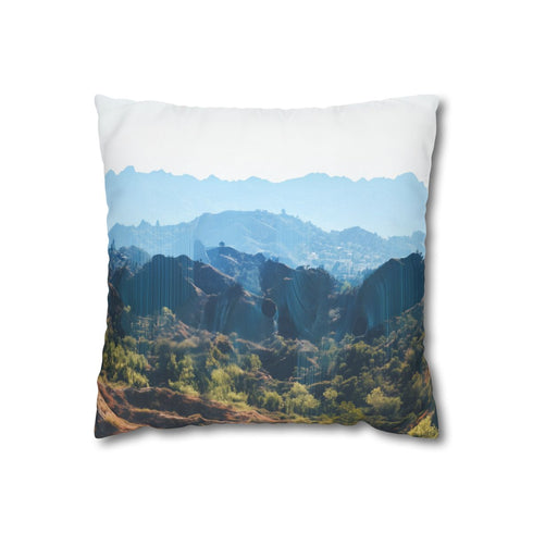 Canyon Shaped Like Musical Waveform — Double-Sided Cushion Cover — Front Double-Sided Cushion View