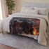 Captain Phasma & First Order Stormtroopers — Plush Fleece Throw Blanket — Drape over Sofa & Bed Lifestyle View