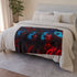Carnival Masks in Dramatic Lighting — 50×60 Plush Throw Blanket — Draped Over Sofa & Bed Lifestyle View