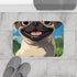 Cartoon Pug — Non-Slip Bath Mat — Bathroom Floor Lifestyle View
