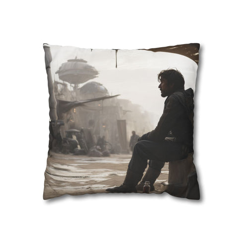 Cassian Andor Blending Into Rebel Outp — Double-Sided Cushion Cover — Front Double-Sided Cushion View