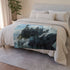 Castle Built on Top of Whale — Plush Fleece Throw Blanket — Drape over Sofa & Bed Lifestyle View
