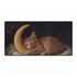 Cat Sleeping on Crescent Moon — XXL Gaming Desk Mat — Full Top-Down Artwork View