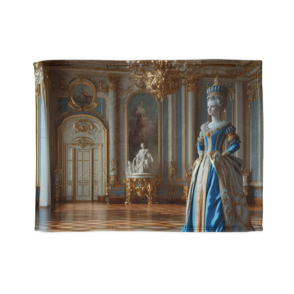 Catherine the Great in Her Palace — Plush Fleece Throw Blanket — Full Spread Plush Fleece Artwork View