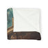 Celestial Bridge over Cosmic Canyon — 50×60 Plush Throw Blanket — Draped Over Sofa & Bed Lifestyle View