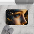 Celestial Goddess Surrounded by Stars (Edition II) — 61×43 Memory Foam Bath Mat — Modern Bathroom Floor Lifestyle View