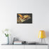 Celestial Moth Hovering over Ancient Tomb — Stretched Canvas Wall Art — Living Room Wall Lifestyle View