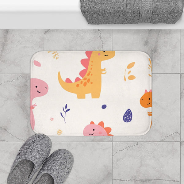 Change Dinosaur — 61×43 Memory Foam Bath Mat — Modern Bathroom Floor Lifestyle View