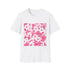 Cherry Blossom Sakura Seamless Pattern — Graphic Cotton T-Shirt — Front Graphic Print View
