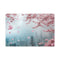 Cherry Blossoms Raining over City Skyline — 24×16 Canvas Wall Art — Front Gallery-Wrapped Canvas View