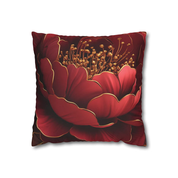Chinese Red Envelope Blue and Red Dark Red Three D — Double-Sided Cushion Cover — Front Double-Sided Cushion View