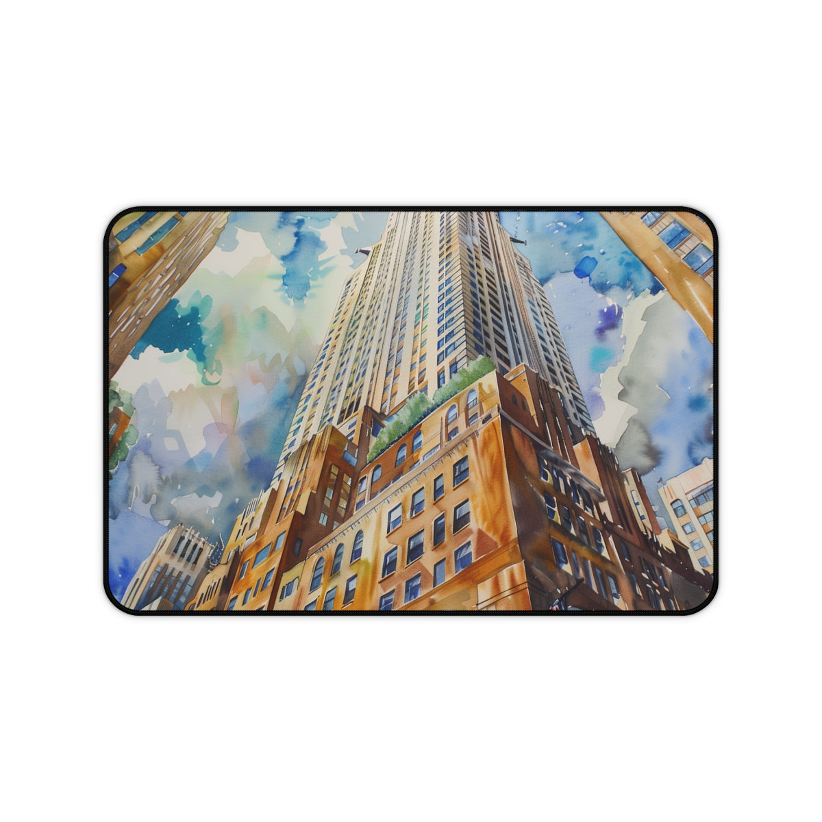 Chrysler Building Watercolor Desk Mat