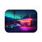 Cilian Murphy Watercolor Neon Colors Luxury Memory Foam Bath Mat - Top View