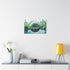City Built Inside Crystal Orb — Stretched Canvas Wall Art — Living Room Wall Lifestyle View
