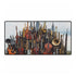 City Skyline Made of Musical Instruments — XXL Gaming Desk Mat — Full Top-Down Artwork View