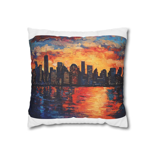 Cityscape Sunset Pillowcase: Dream in NYC