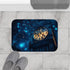 Clock Tower with Stars As Gears — Memory Foam Bath Mat — Modern Bathroom Floor Lifestyle View