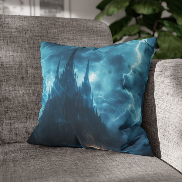 Cloud Cathedral Struck by Lightning (Edition VI) — Double-Sided Cushion Cover — Sofa & Armchair Living Room Lifestyle View
