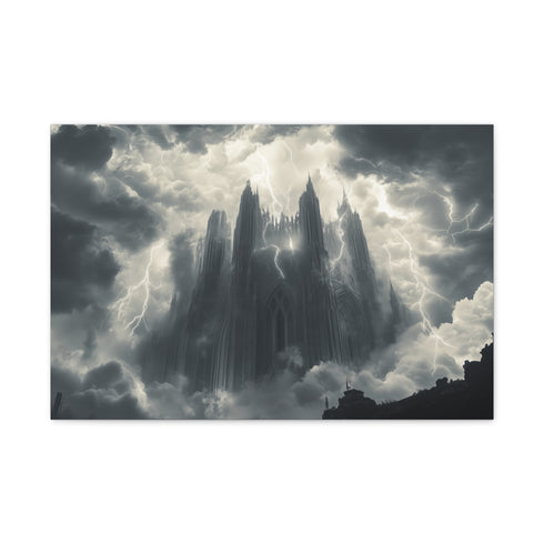 Cloud Cathedral Struck by Lightning — Canvas Wall Art — Front Gallery-Wrapped Canvas View