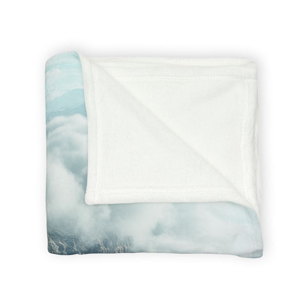 Cloud City Tethered to Mountain Peak Plush Fleece Throw Blanket