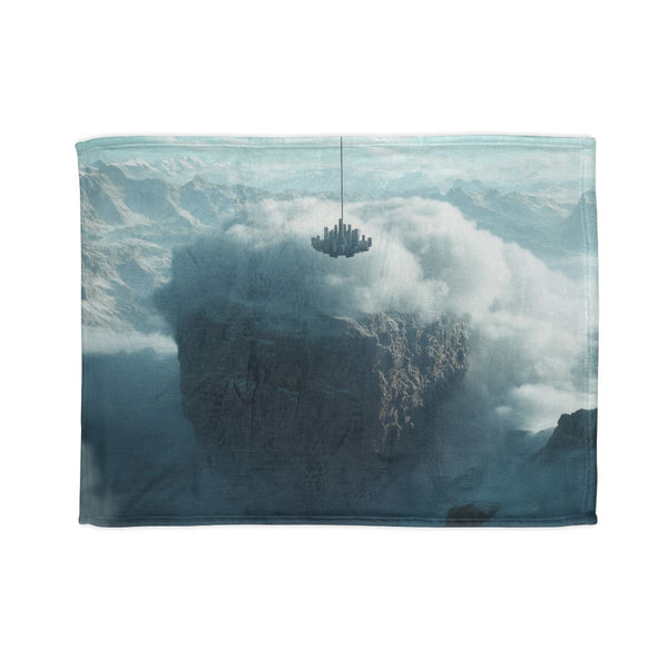 Cloud City Tethered to Mountain Peak Plush Fleece Throw Blanket