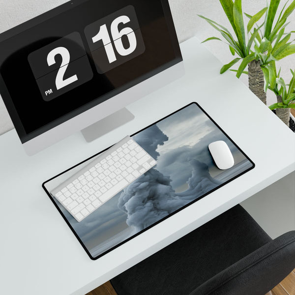 Cloud Ocean Made of Frozen Smoke (Edition III) — XXL Gaming Desk Mat — Gaming & Workspace Desk Setup View